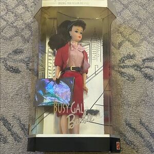 Barbie Busy Gal Doll in Pink and White Ensemble